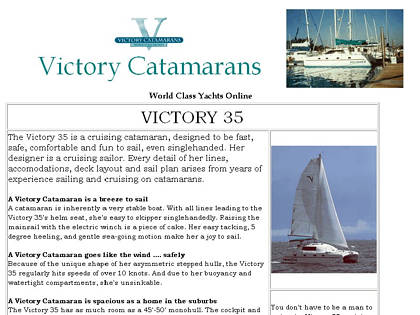 Cached version of Victory Catamarans