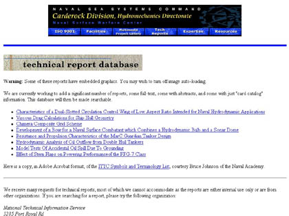 Cached version of Technical Report Database