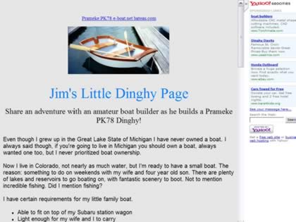 Cached version of Jim's Little Dinghy Page