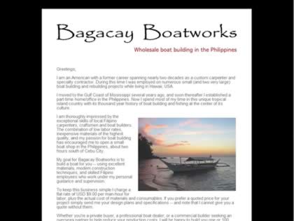 Cached version of Bagacay Boatworks