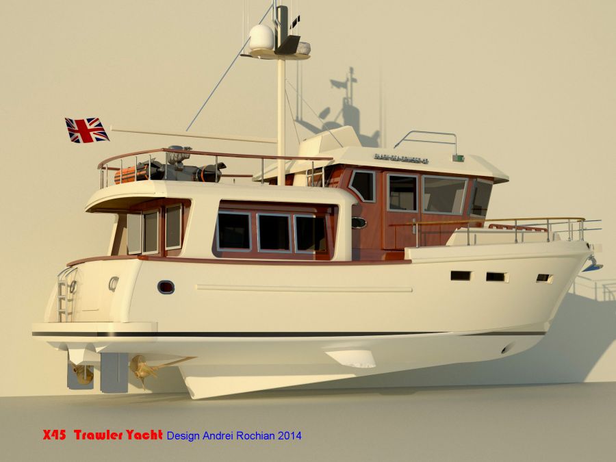 X45 Trawler Yacht Design Andrei Rochian 2014