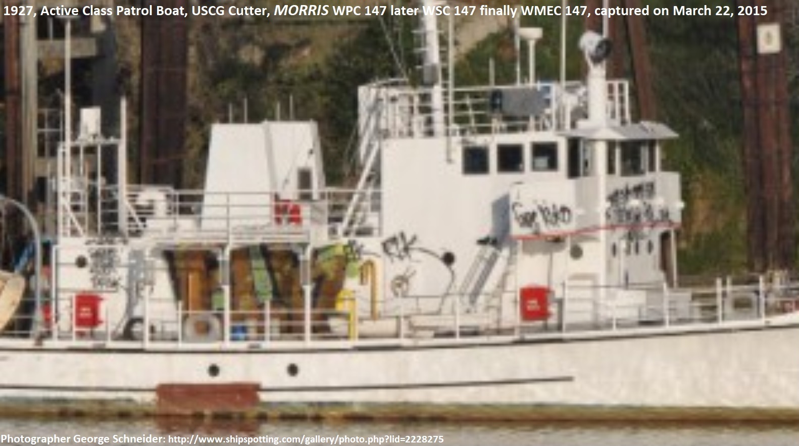 1927 Active Class Patrol Boat USCG Cutter MORRIS WPC 147 later WSC 147 finally WMEC 147 in 2015.jpg