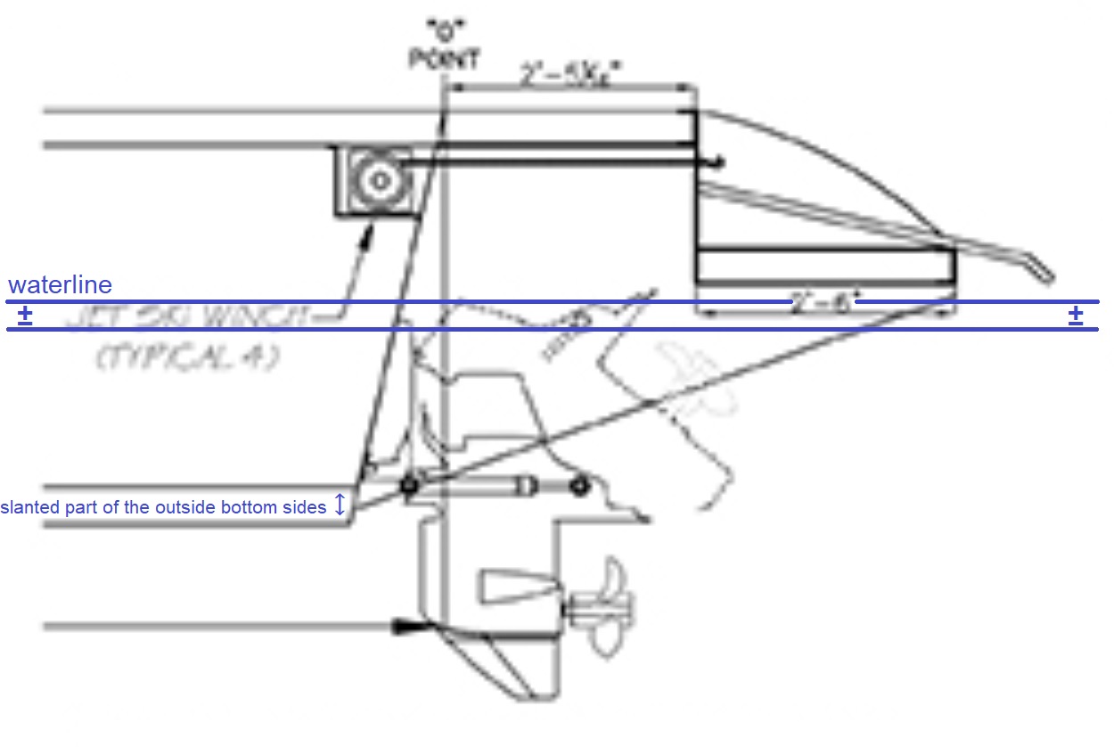 Destination Yachts V Series full hull outdrive leg and added estimated waterline.jpg