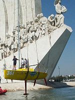 Mini Transat Mk 1 July 2001 at launch in Lisbon