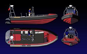 6.8m police RIB