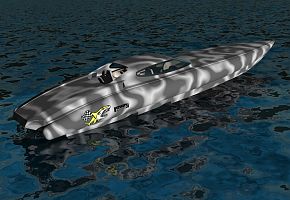 Fast offshore interceptor/endurance racer/long distance cruiser.