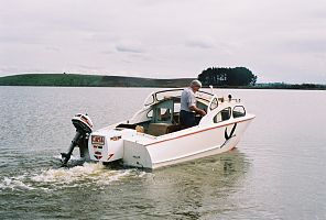 Pivotal Drive can be lifted to go to deep water.