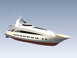 40m Yacht Perspective Front