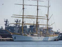 The three masted tallship brig "Mircea"