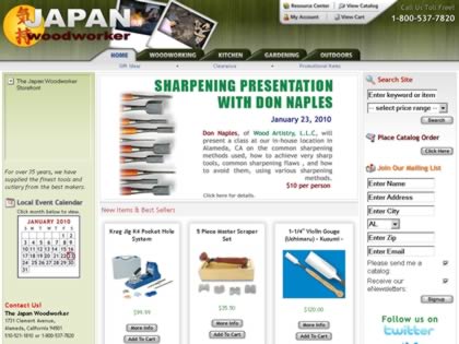 Cached version of Japan Woodworker Catalog