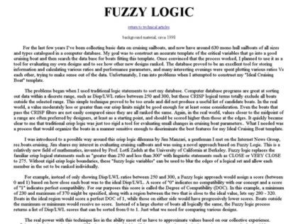 Cached version of Fuzzy Logic