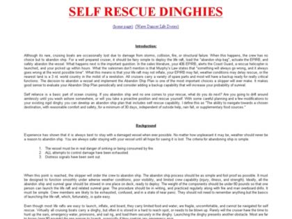 Cached version of Dinghies for Self Rescue