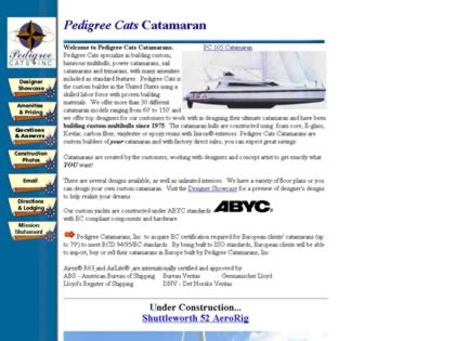 Cached version of Pedigree Catamarans, Inc.