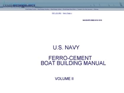 Cached version of U.S. Navy Ferro Cement Boat Building Manual - Volume 2