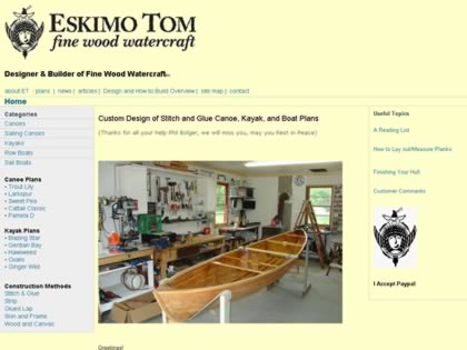 Cached version of Eskimo Tom's Fine Wood Watercraft
