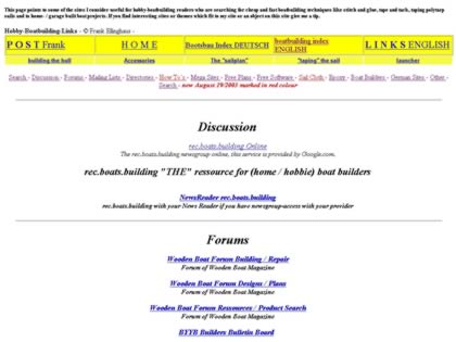 Cached version of Hobby Boatbuilding Links