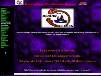 Cached version of American Power Boat Association Region 11