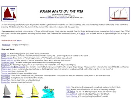 Cached version of Bolger Boats on the Web