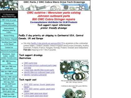 Cached version of OMC Stern Drive Parts