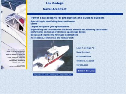 Cached version of Lou Codega, Naval Architect