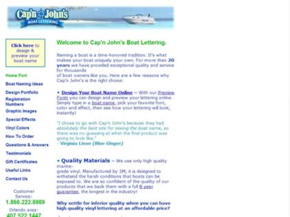 Cached version of Capn John's Boat Lettering