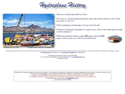 Cached version of Hydroplane History