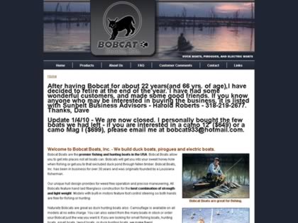 Cached version of Bobcat Boats Inc.