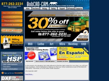 Cached version of Bob CAD CAM 3d CNC Machining Software cnc,2d,iges g code wire edm BobCadCam