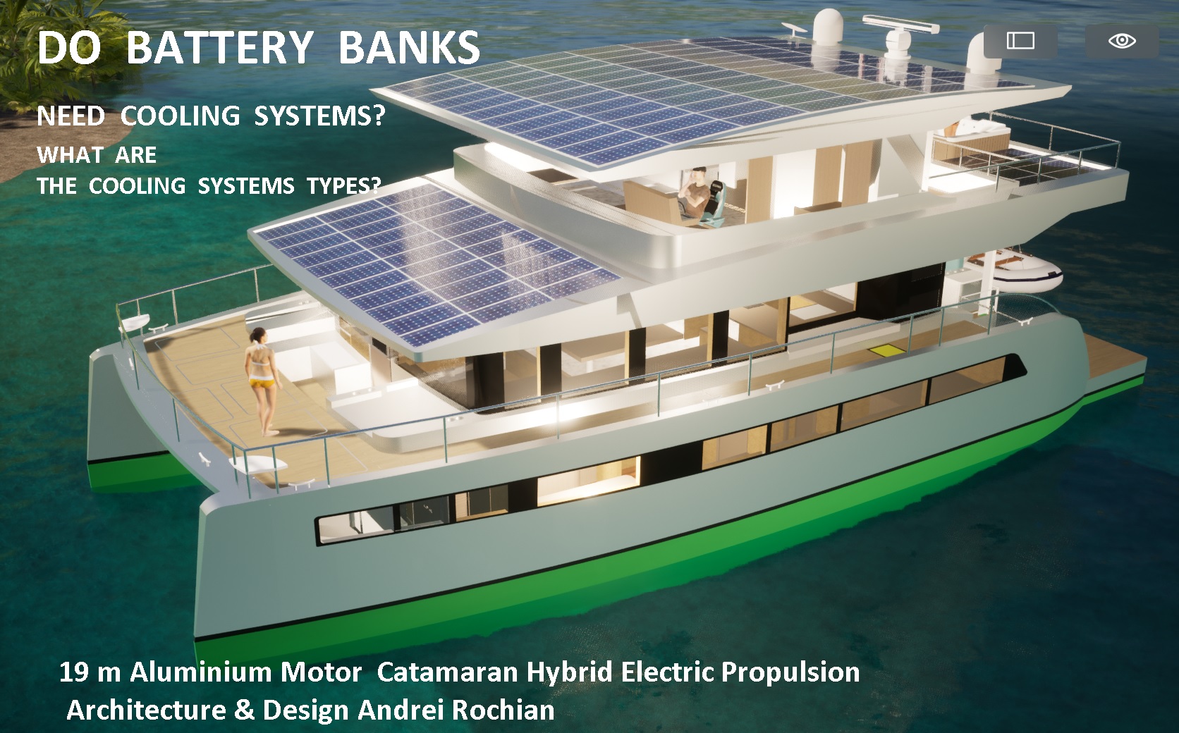 19 m Aluminium Motor  Catamaran Hybrid Electric Propulsion