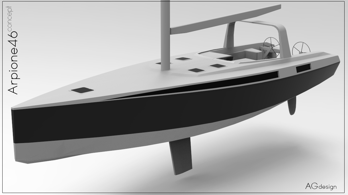 hard chine steel yacht arpione 46 boat design net