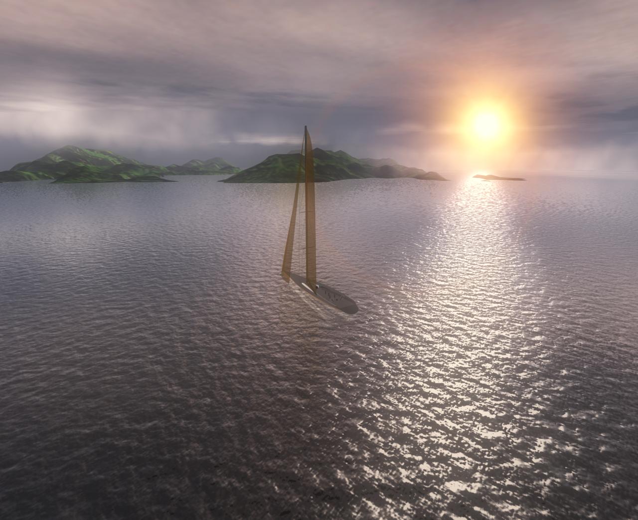 render sailboat 3ds max