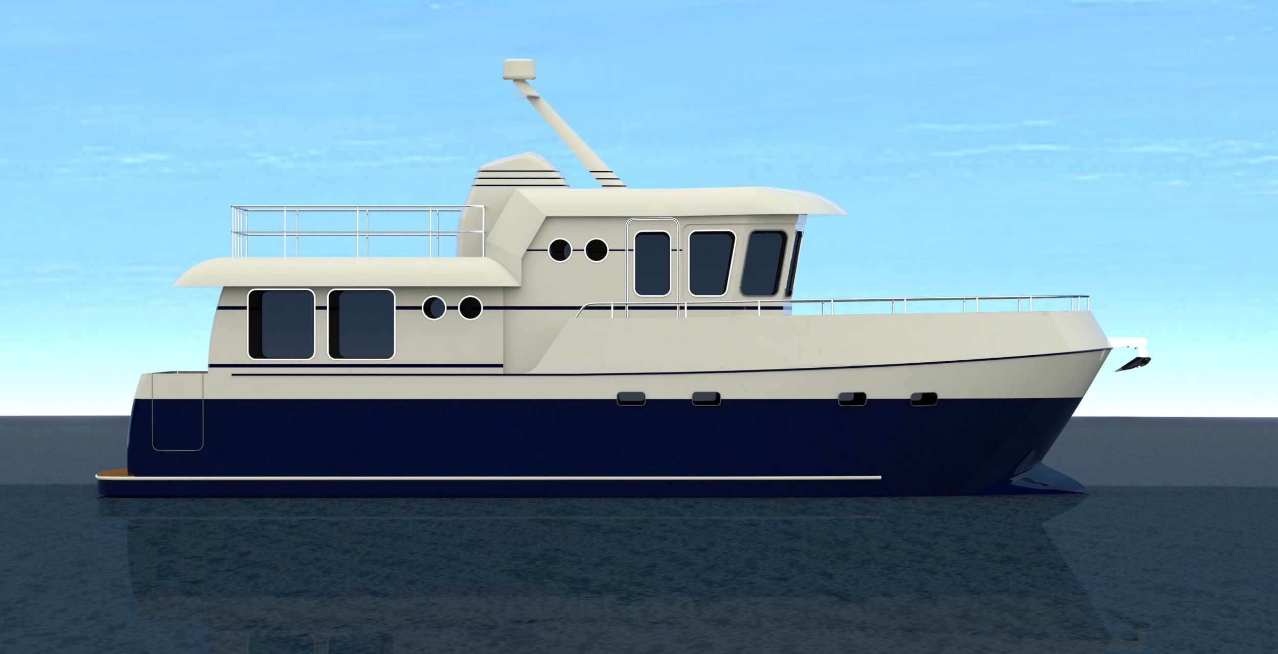 trawler style motor yachts