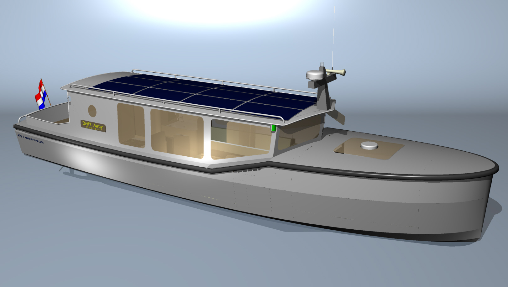 All electric &amp; solar powered motorboat | Boat Design Net